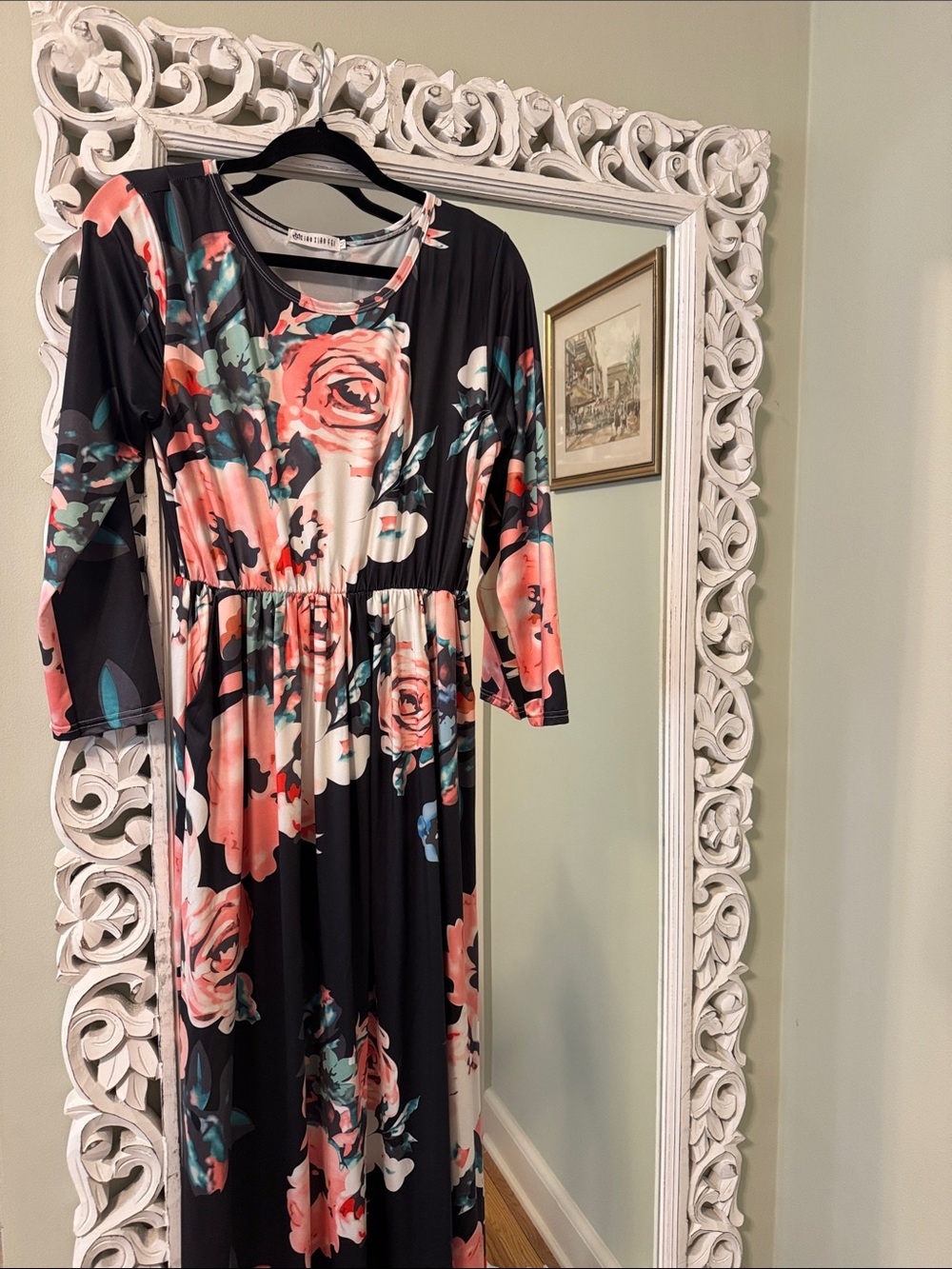 Long sleeve floral maxi dress